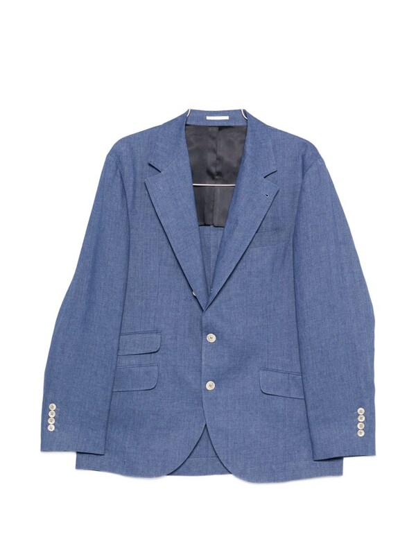  Brunello Cucinelli Brunello Cucinelli Linen Single-breasted Suit 
