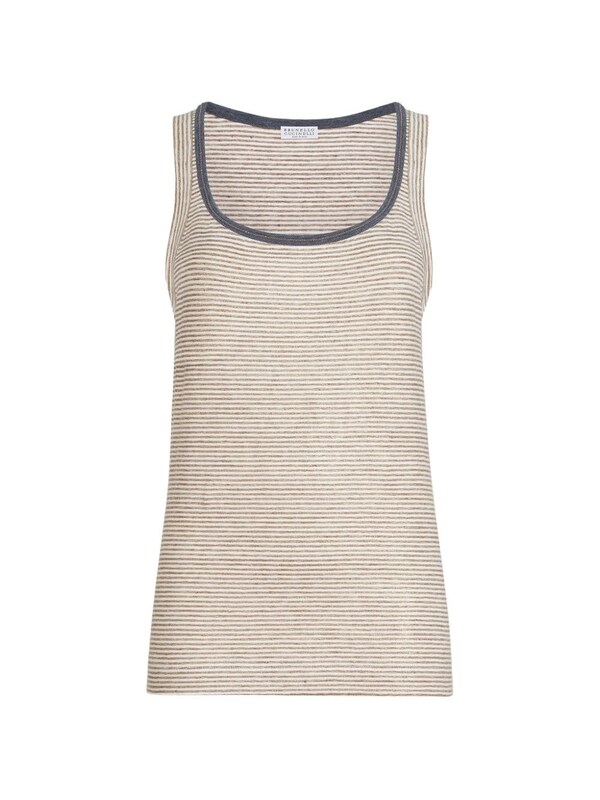  Brunello Cucinelli Brunello Cucinelli Linen Tank Top 