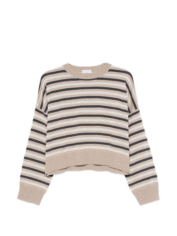  Brunello Cucinelli Brunello Cucinelli Striped Cashmere Sweater 