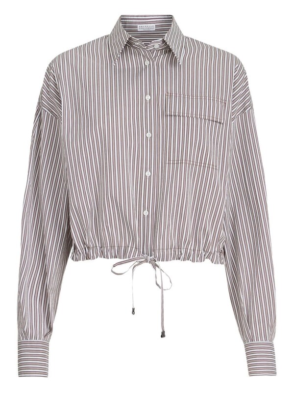  Brunello Cucinelli Brunello Cucinelli Striped Cotton Shirt 