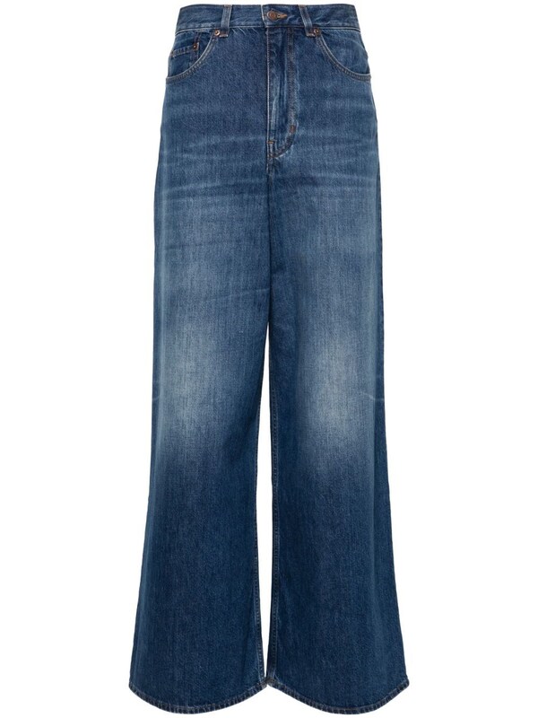  Chloé Chloé Cotton Wide-leg Denim Jeans 