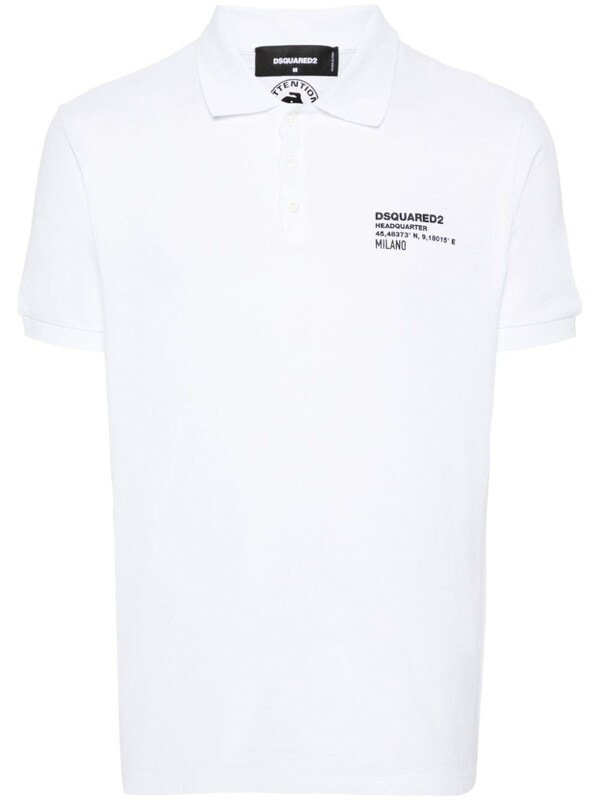  Dsquared2 Dsquared2 Logo Cotton Polo Shirt 