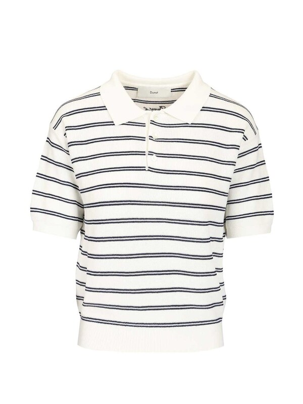  Dunst Dunst Cotton Blend Striped Polo Shirt 