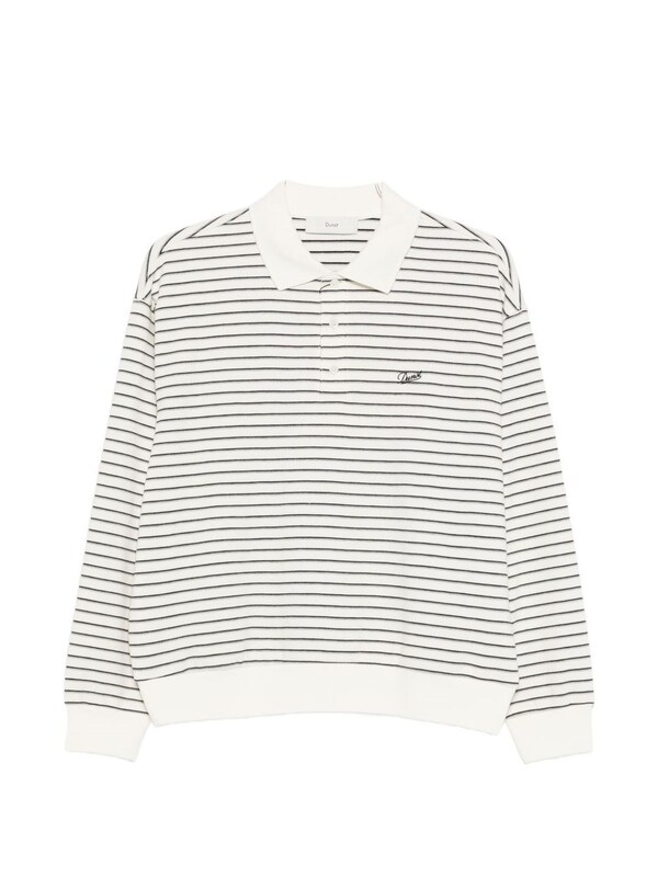  Dunst Dunst Striped Cotton Polo Shirt 