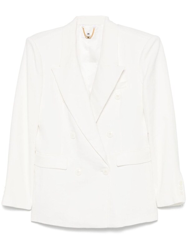  Elisabetta Franchi Elisabetta Franchi Linen Blend Double-breasted Jacket 