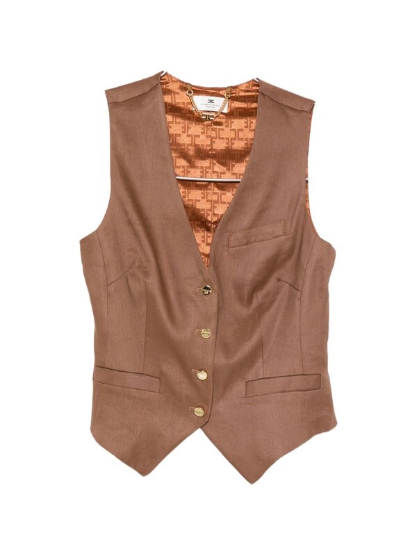  Elisabetta Franchi Elisabetta Franchi Linen Blend Vest 
