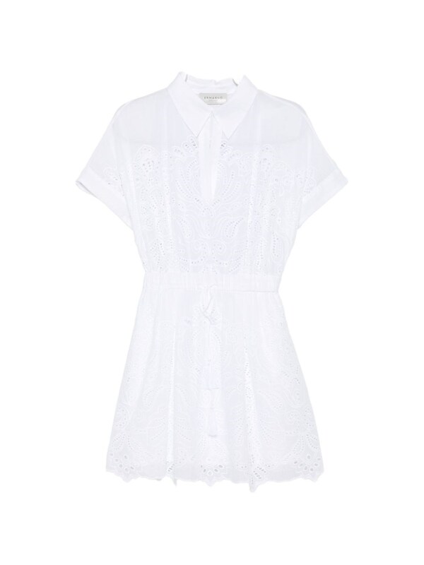  Ermanno Ermanno Embroidered Cotton Shirtdress 