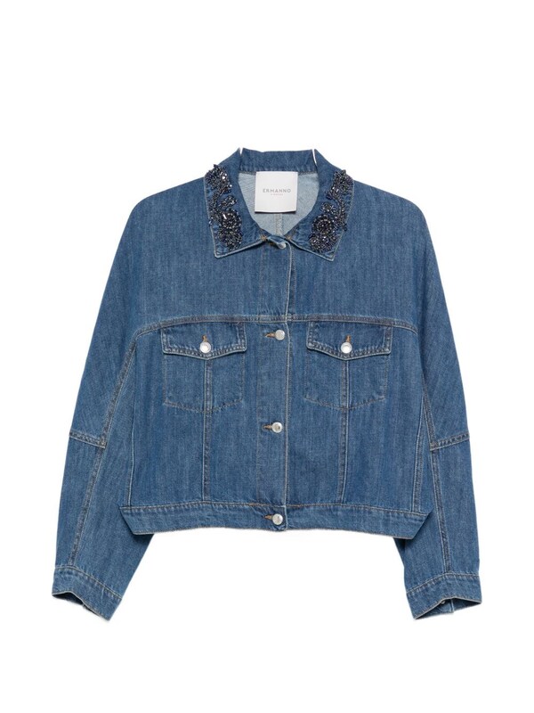  Ermanno Ermanno Embroidered Denim Jacket 