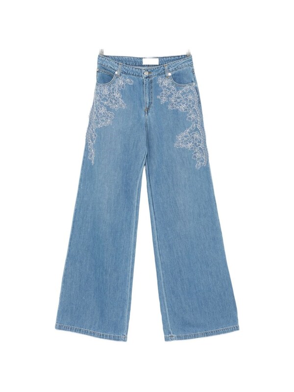  Ermanno Ermanno Embroidered Denim Jeans 
