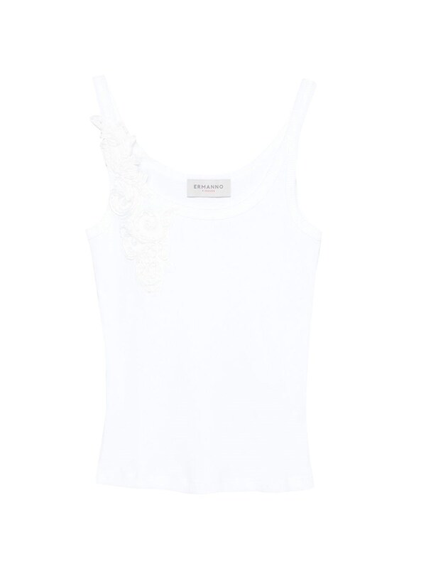 Ermanno Ermanno Embroidered Tank Top 