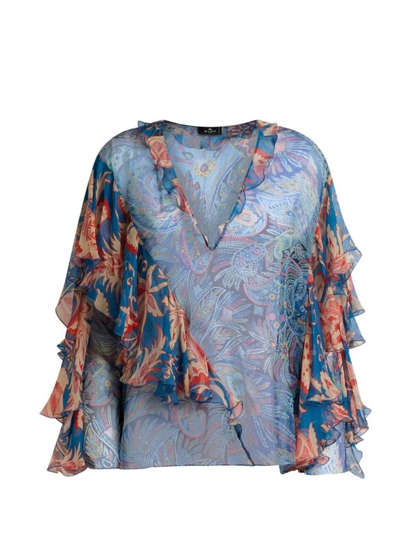  Etro Etro Printed Silk Blouse 