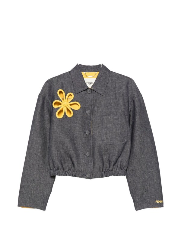  Fendi Fendi Embroidered Denim Jacket 