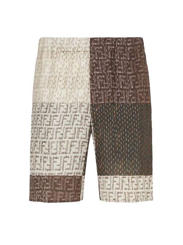  Fendi Fendi Ff Patchwork Bermuda 