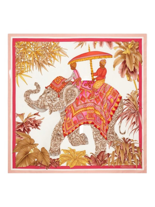  Ferragamo Ferragamo Printed Silk Foulard 