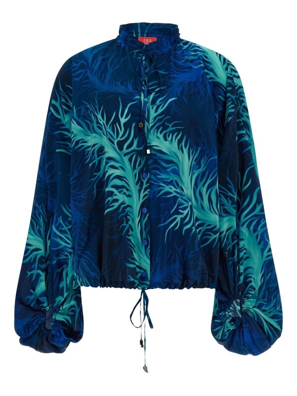  For Restless Sleepers For Restless Sleepers Printed Silk Blouse 