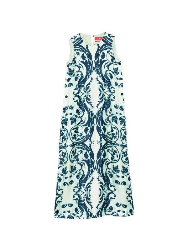  For Restless Sleepers For Restless Sleepers Printed Silk Dress 