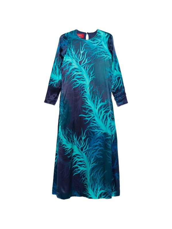  For Restless Sleepers For Restless Sleepers Printed Silk Dress 