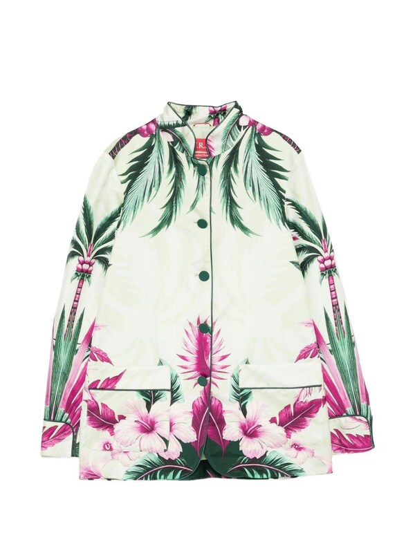  For Restless Sleepers For Restless Sleepers Printed Silk Jacket 