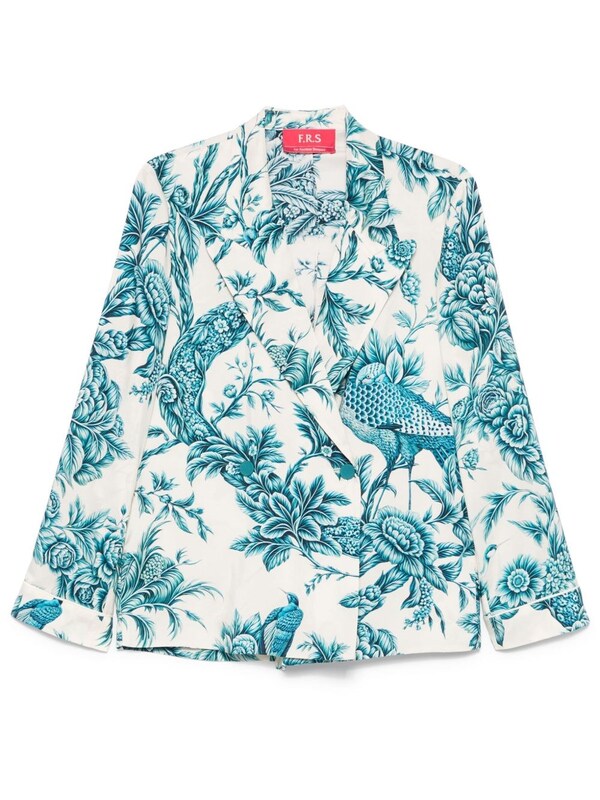  For Restless Sleepers For Restless Sleepers Printed Silk Shirt 