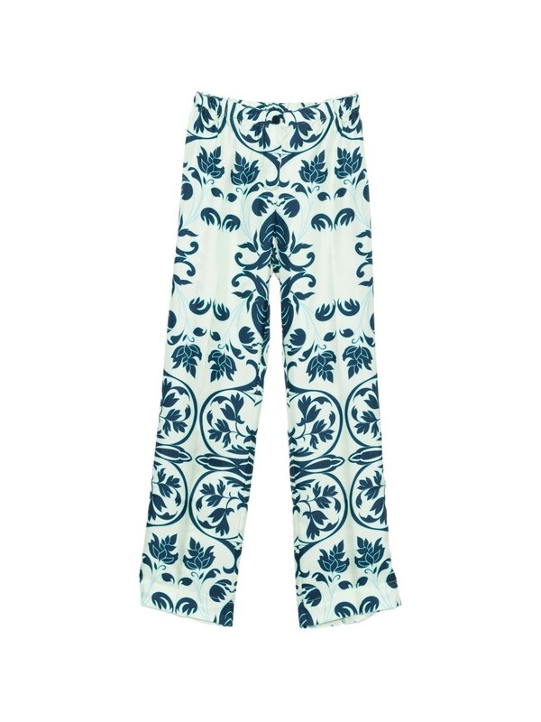  For Restless Sleepers For Restless Sleepers Printed Silk Trousers 