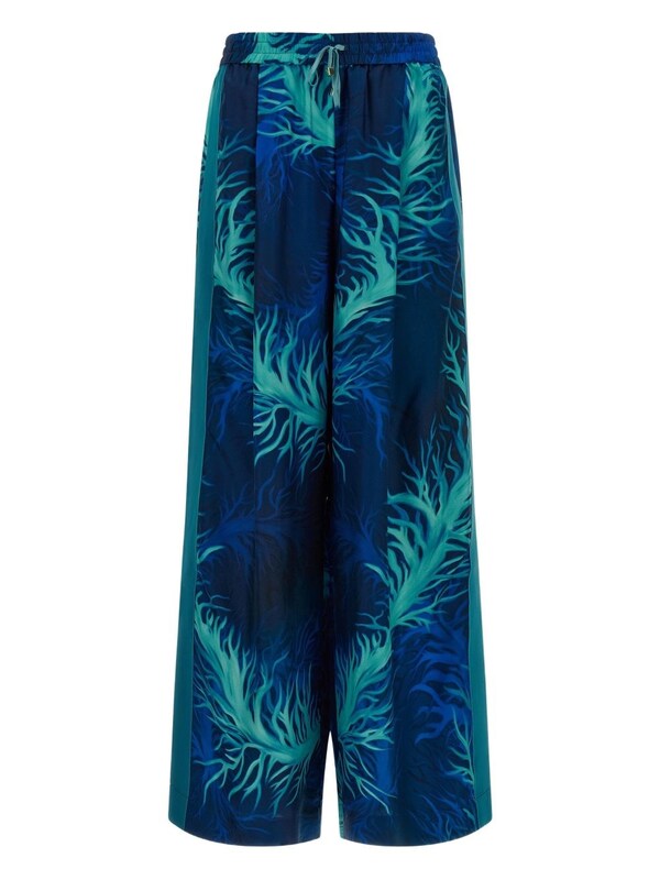  For Restless Sleepers For Restless Sleepers Printed Silk Trousers 