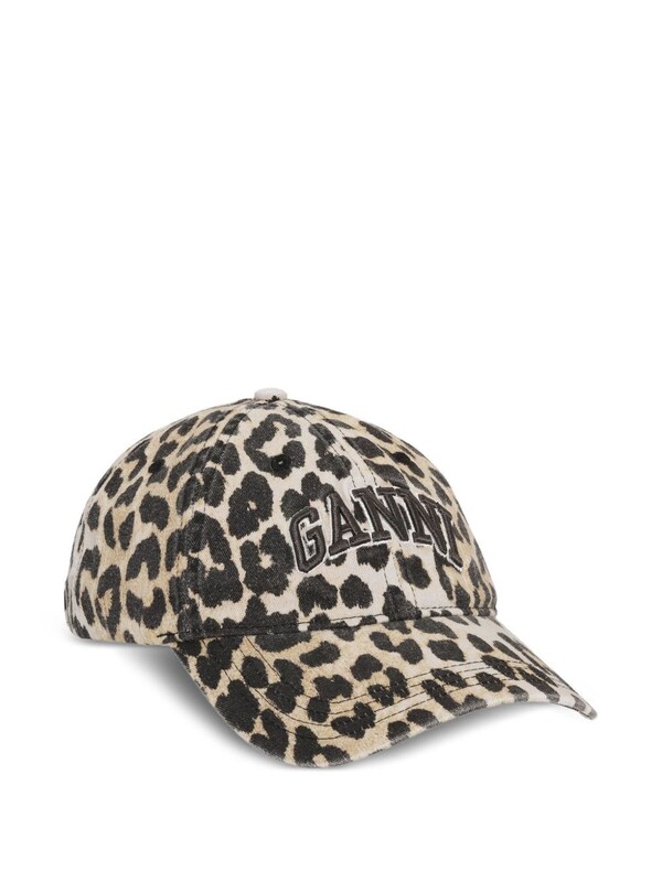  Ganni Ganni Logo Canvas Baseball Cap 