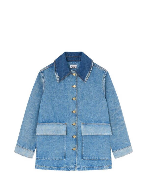 Ganni Ganni Patchwork Denim Jacket 