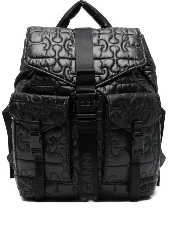  Ganni Ganni Quilted Nylon Backpack 