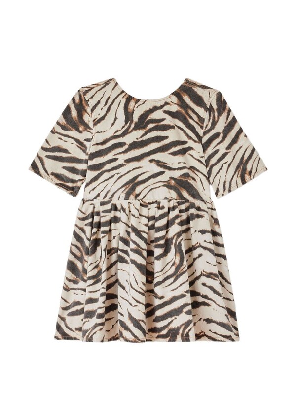  Ganni Ganni Zebra Print Cotton Mini Dress 
