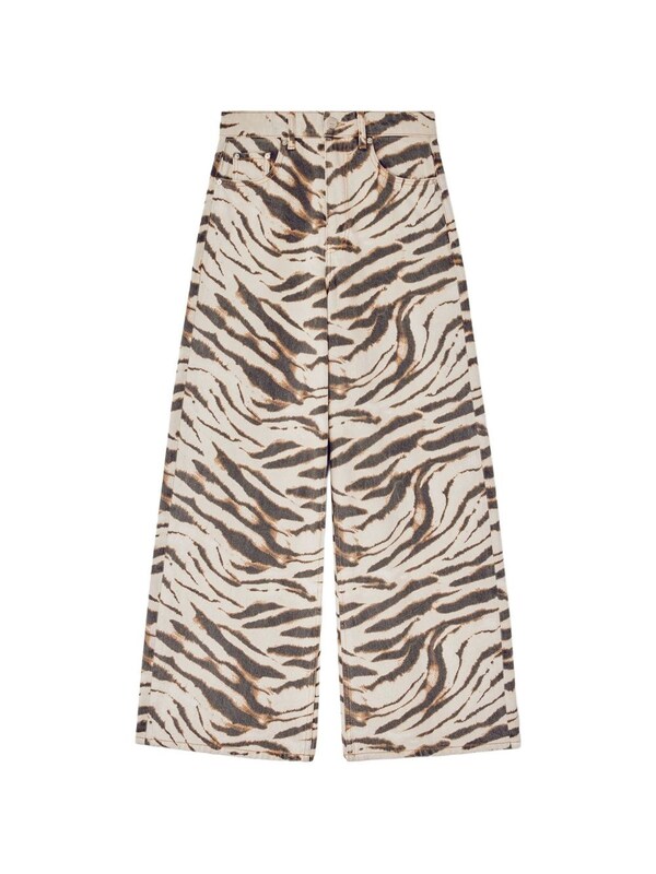  Ganni Ganni Zebra Print Denim Jeans 
