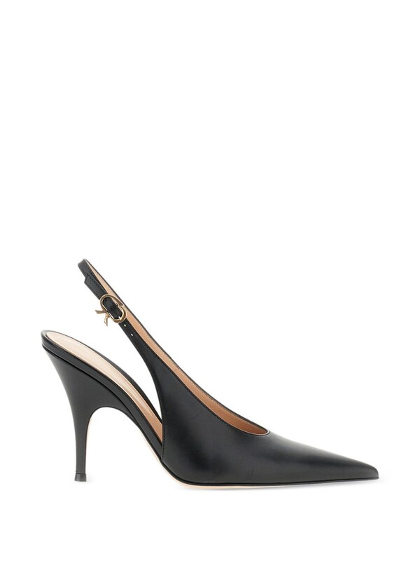  Gianvito Rossi Gianvito Rossi Sofia Leather Slingback Pumps 