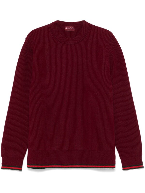  Gucci Gucci Crewneck Sweater In Cashmere And Wool Blend 