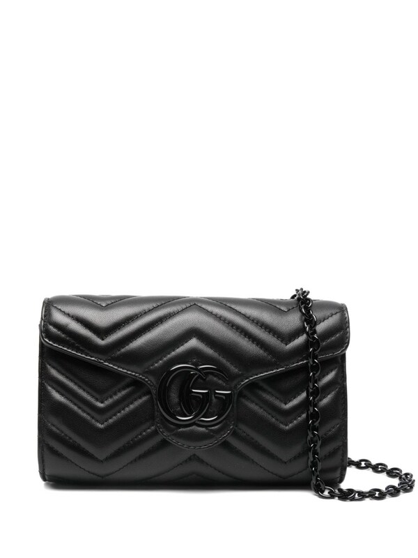  Gucci Gucci Gg Marmont Leather Wallet On Chain 