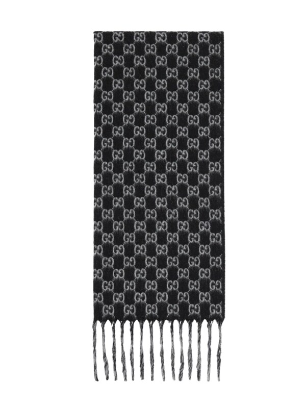 Gucci Gucci Gg Wool And Cashmere Scarf 