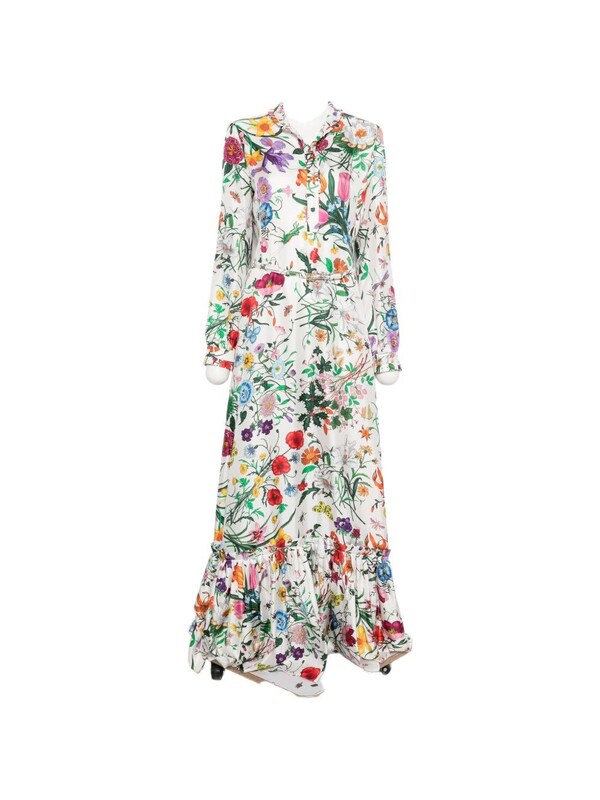  Gucci Gucci Printed Silk Dress 