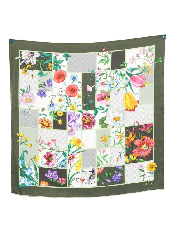  Gucci Gucci Printed Silk Foulard 
