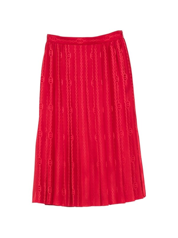  Gucci Gucci Silk Midi Skirt 