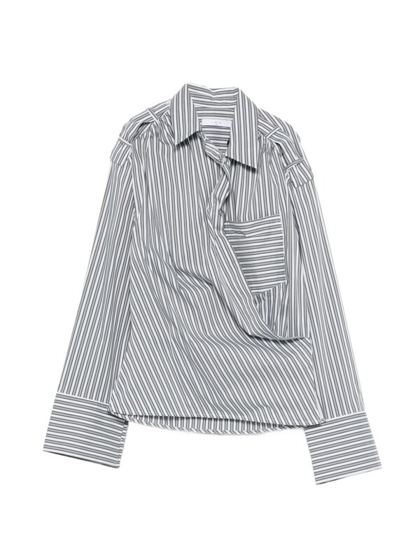  Iro Iro Lace Striped Cotton Shirt 