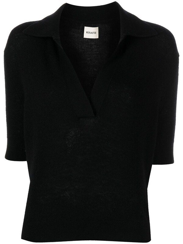  Khaite Khaite Shrunken Cashmere Polo Shirt 