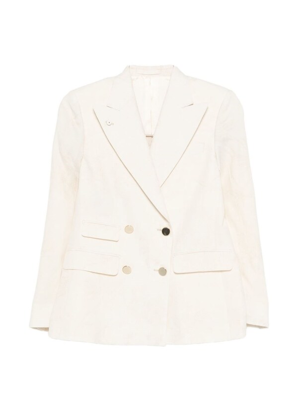  L.b.m. 1911 L.b.m. 1911 Linen Blend Double-breasted Jacket 