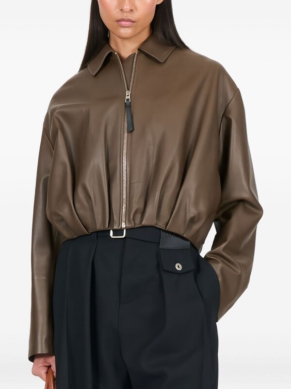  Loewe Loewe Draped Leather Jacket 