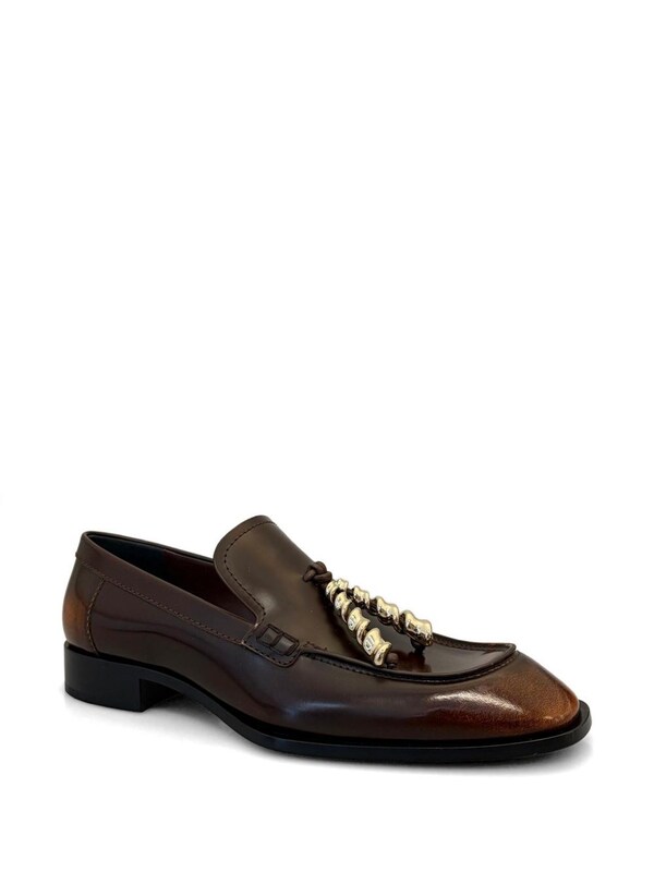  Loewe Loewe Edge Leather Loafers 