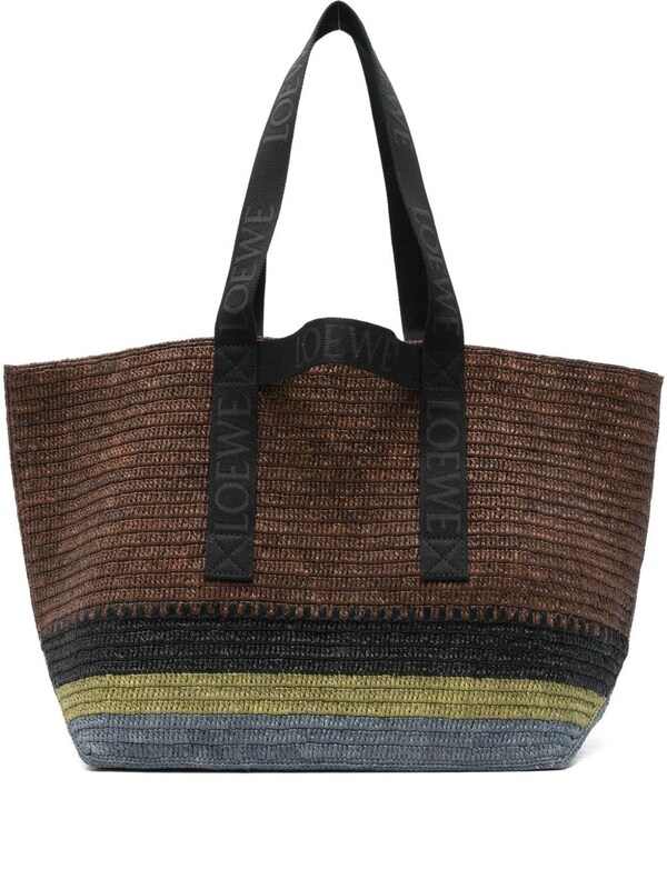  Loewe Loewe Fold Rafia Tote Bag 