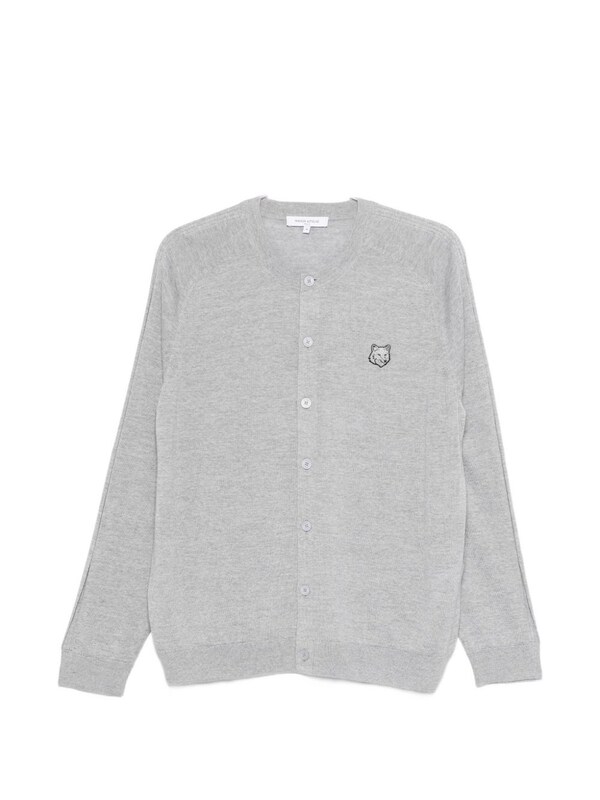  Maison Kitsune' Maison Kitsune' Fox Head Wool Cardigan 