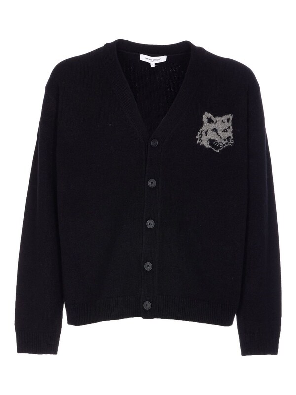  Maison Kitsune' Maison Kitsune' Wool V-necked Cardigan 