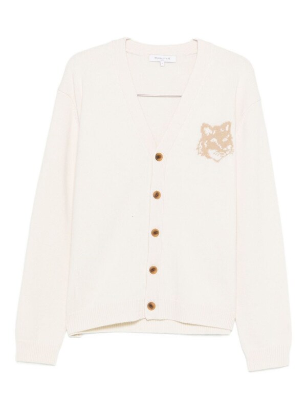  Maison Kitsune' Maison Kitsune' Wool V-necked Cardigan 