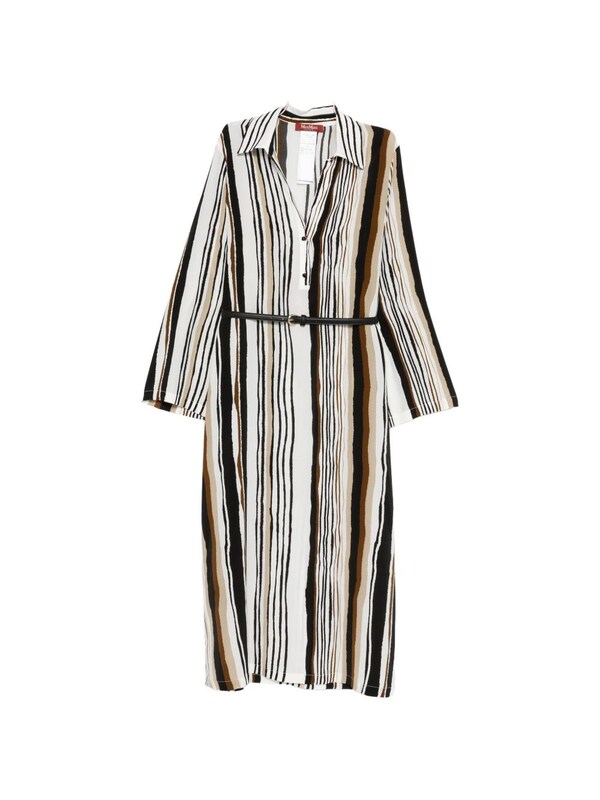  Max Mara Max Mara Striped Silk Long Dress 