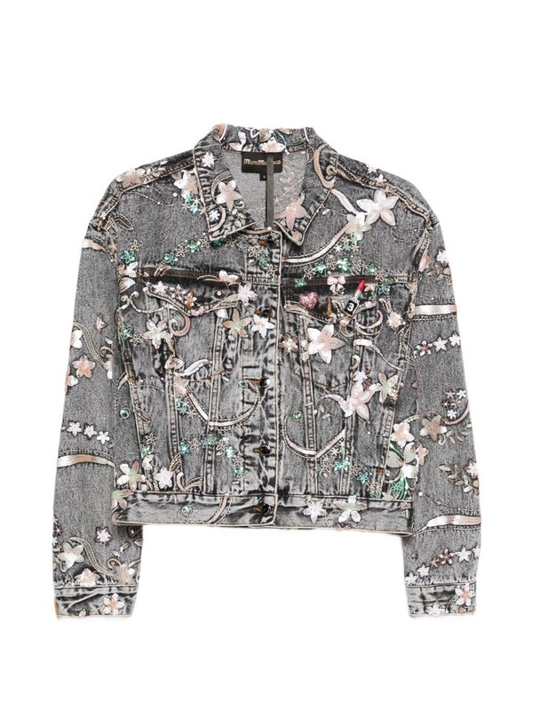  Minime Paris Minime Paris Printed Denim Jacket 