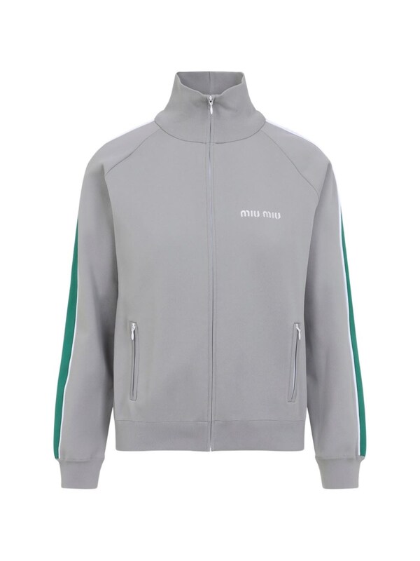  Miu Miu Miu Miu Logo Nylon Cardigan 