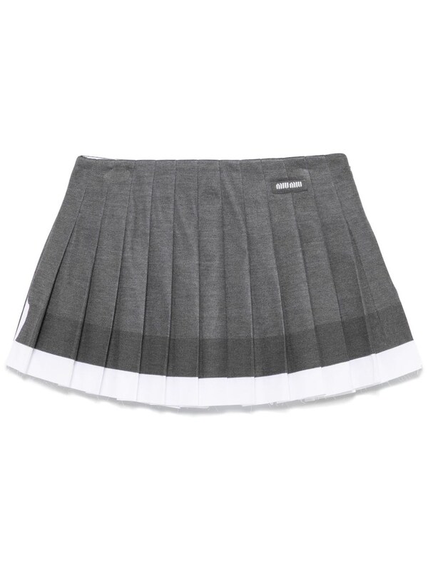  Miu Miu Miu Miu Pleated Mini Skirt 